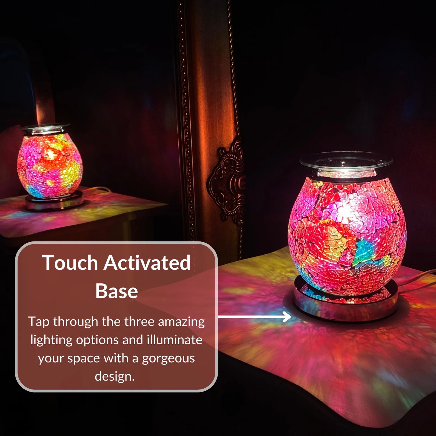 Touch Mosaic Multi-colour Electric Melt Warmer