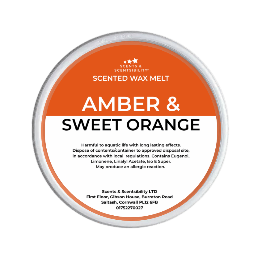Amber & Sweet Orange Segment Pot Wax Melts