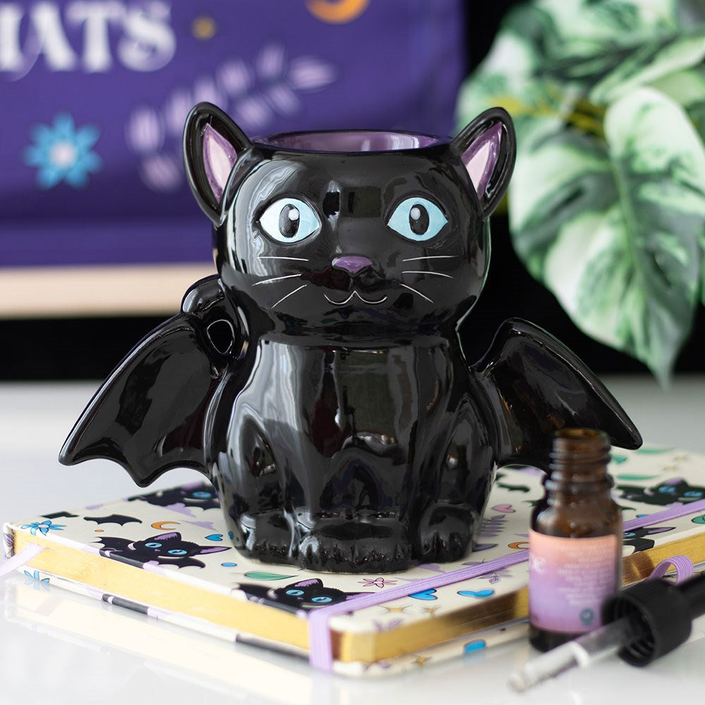 Cute & Creepy Bat Cat Halloween Wax Melt & Oil Burner