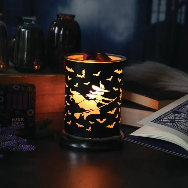 Electric Wax Melter Touch - Black Silhouette Witch 17cm