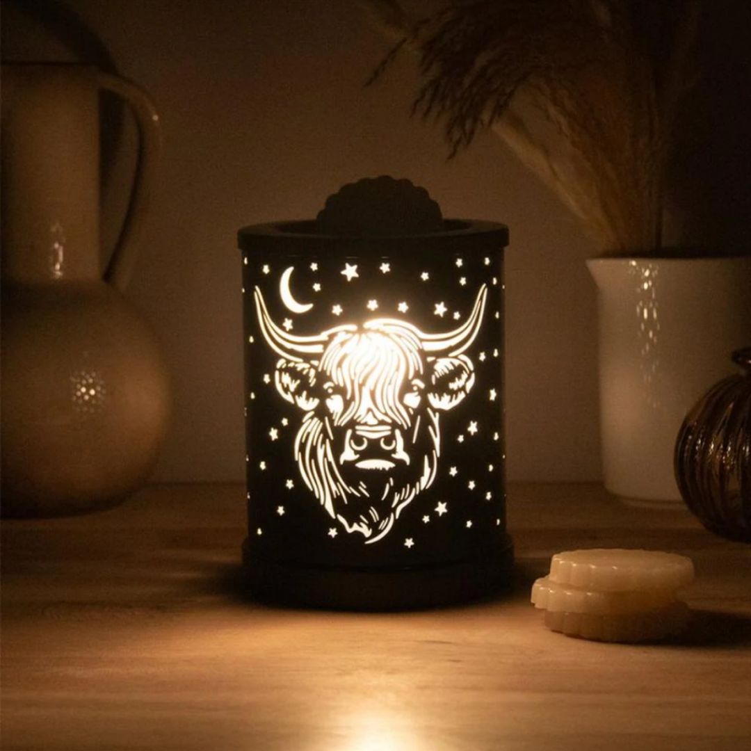 Highland Cow Aroma Lamp Wax Melt Warmer dark light
