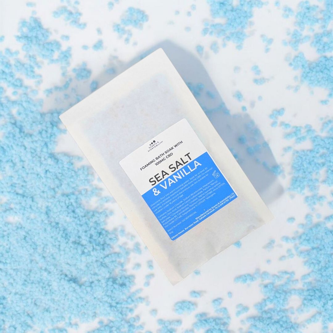 Sea Salt & Vanilla CBD Foaming Bath Soak 100mg
