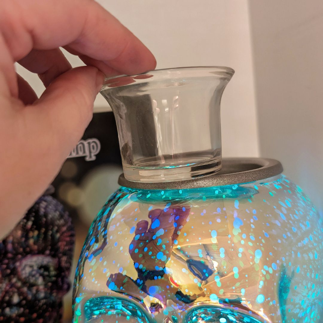 Skull Aroma Lamp Colour-Changing Electric Wax Melt Warmer Dish size