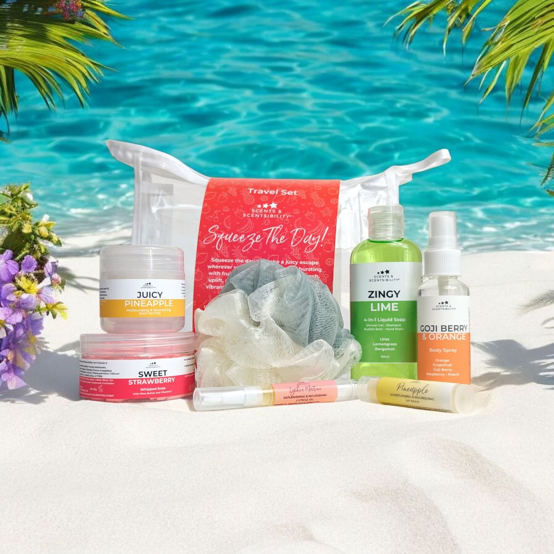 Squeeze The Day! Fruity Travel Set – Mini Holiday Toiletries