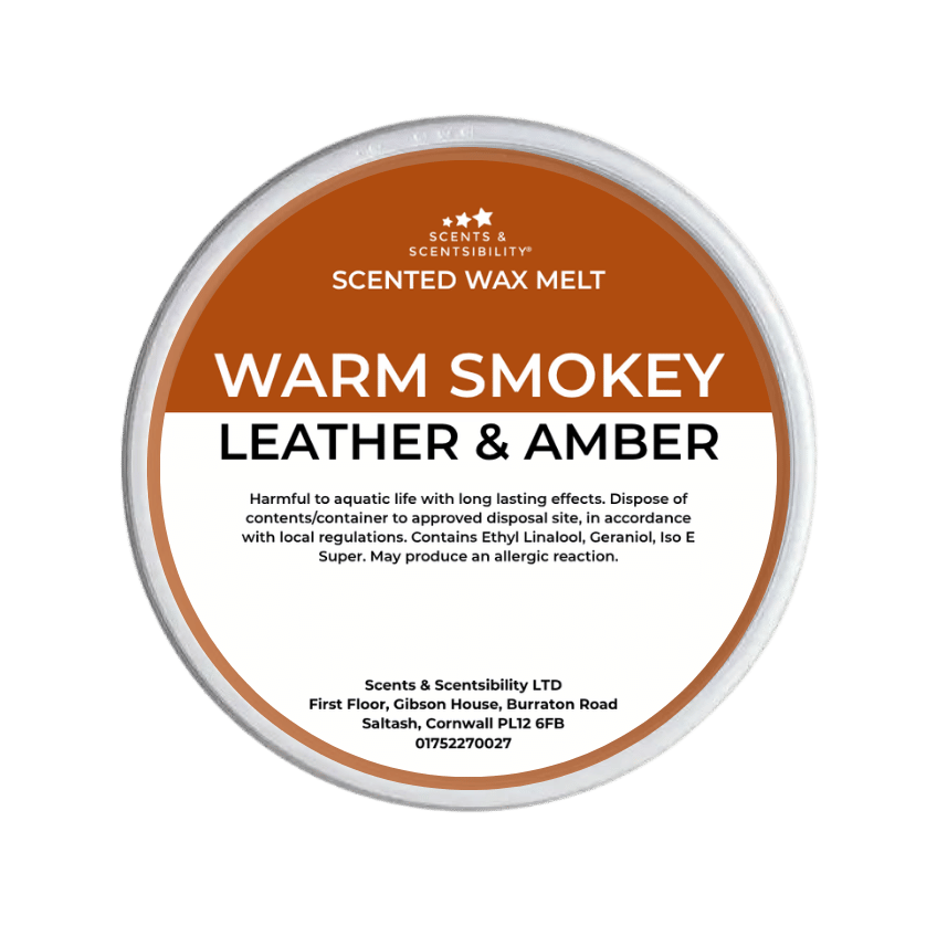 Warm Smokey Leather & Amber Segment Pot Wax Melt