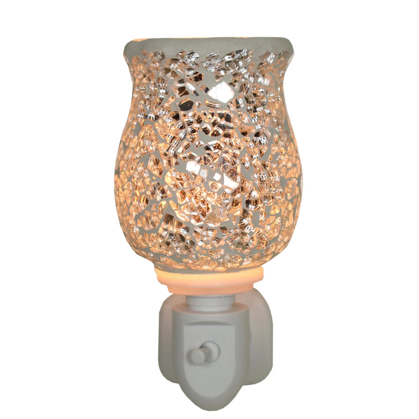 Wax Melt Burner Plug In - Mosaic Silver