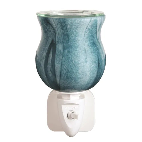 Wax Melt Burner Plug In - Teal Swirl 12cm