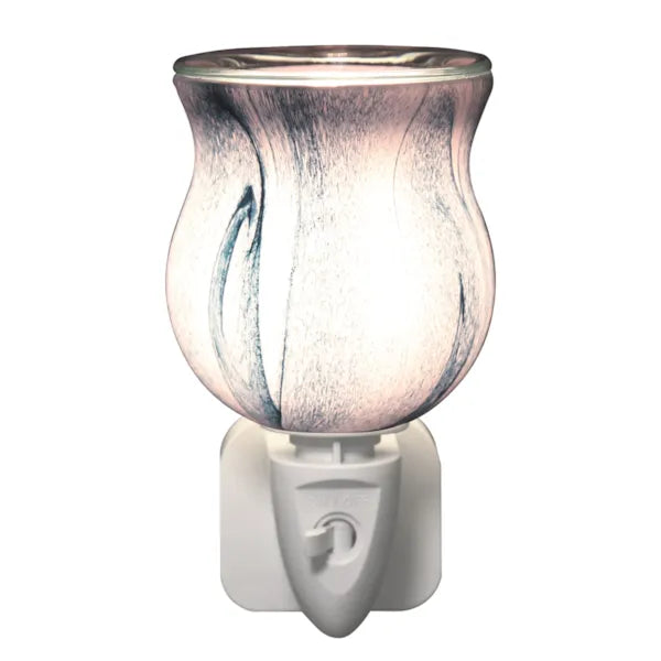 Wax Melt Burner Plug In - Teal Swirl 12cm