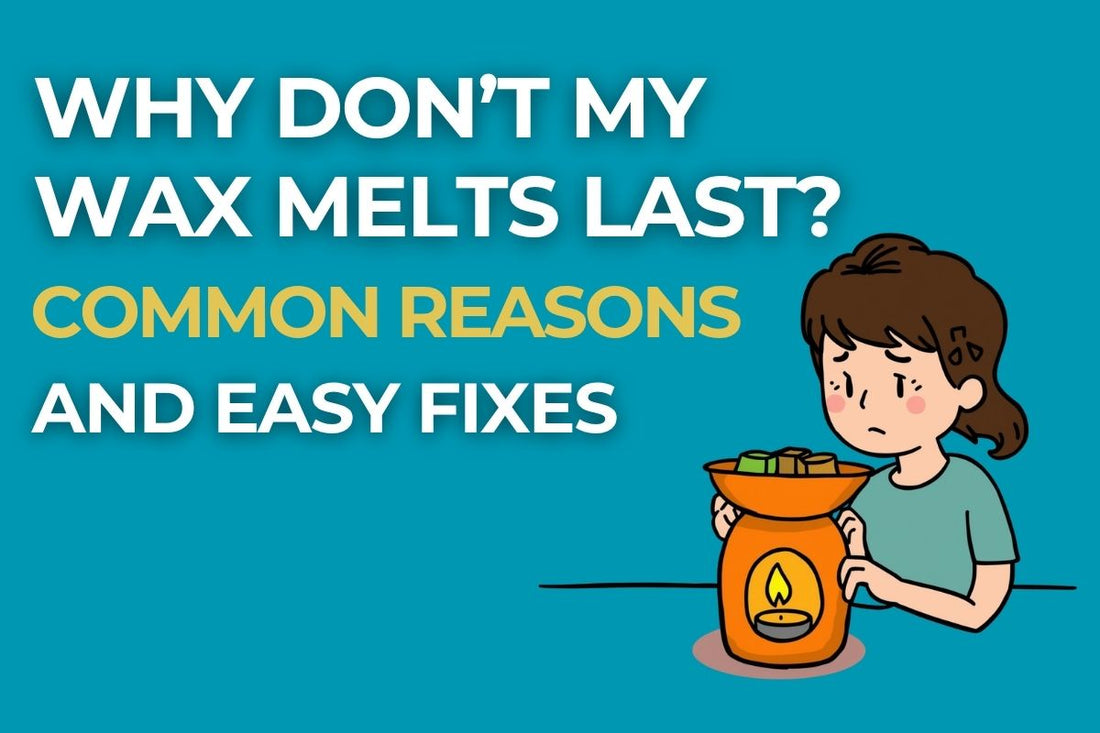 A poster showing someone sad because they can't smell their wax melts