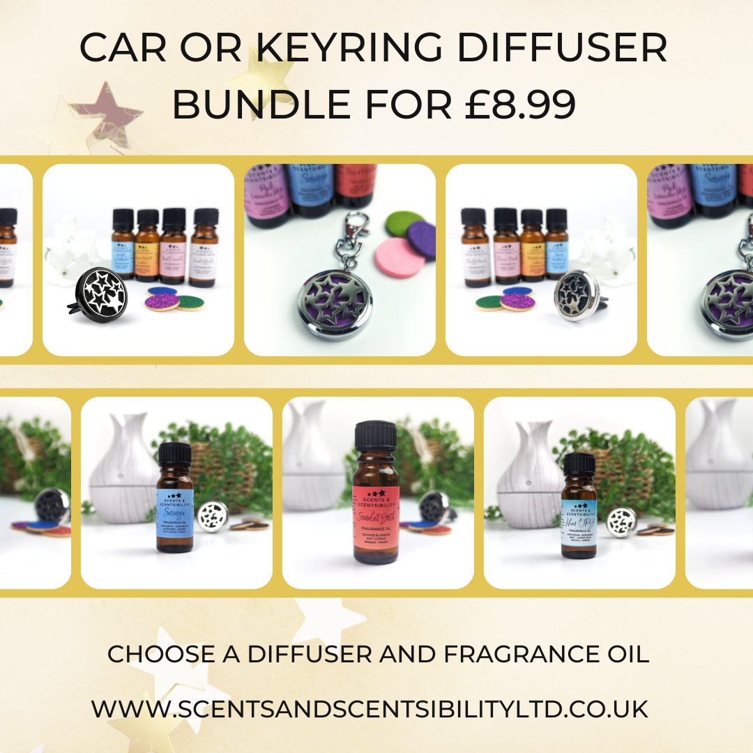 Car or Keyring Diffuser Bundle for £8.99