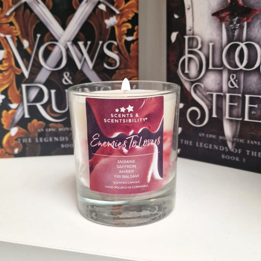 Enemies To Lovers Bookish Candle Jar