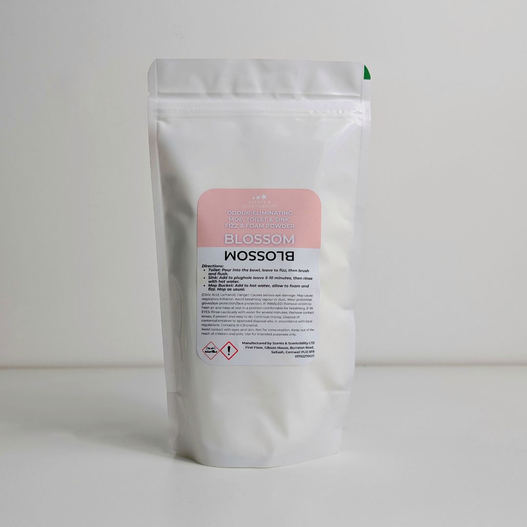 Blossom Odour Eliminator Mop, Sink & Toilet Freshening Fizz and Foam Powder