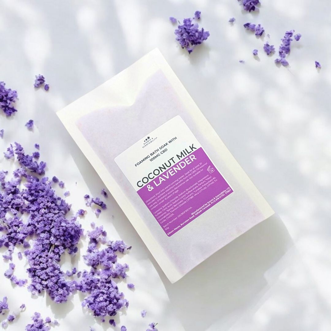Coconut Milk & Lavender CBD Foaming Bath Soak 100mg