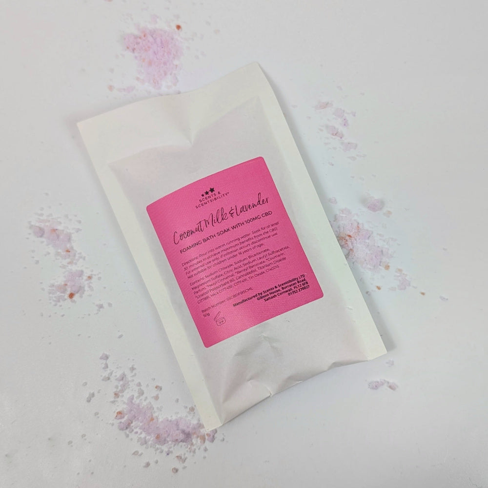 Coconut Milk & Lavender CBD Foaming Bath Soak 100mg