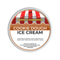 Wax melt container labeled 'Cookie Dough Ice Cream' by Barrie's Bakehouse on a green background