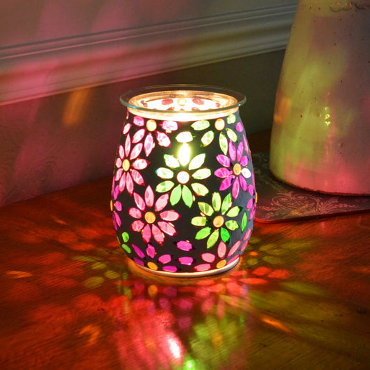 Electric Wax Burner Mosaic Glass - Pretty Petals