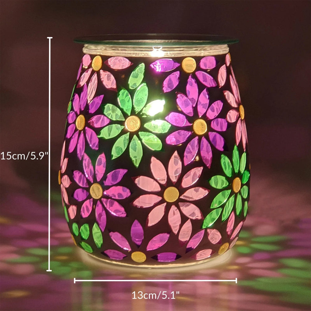 Electric Wax Burner Mosaic Glass - Pretty Petals