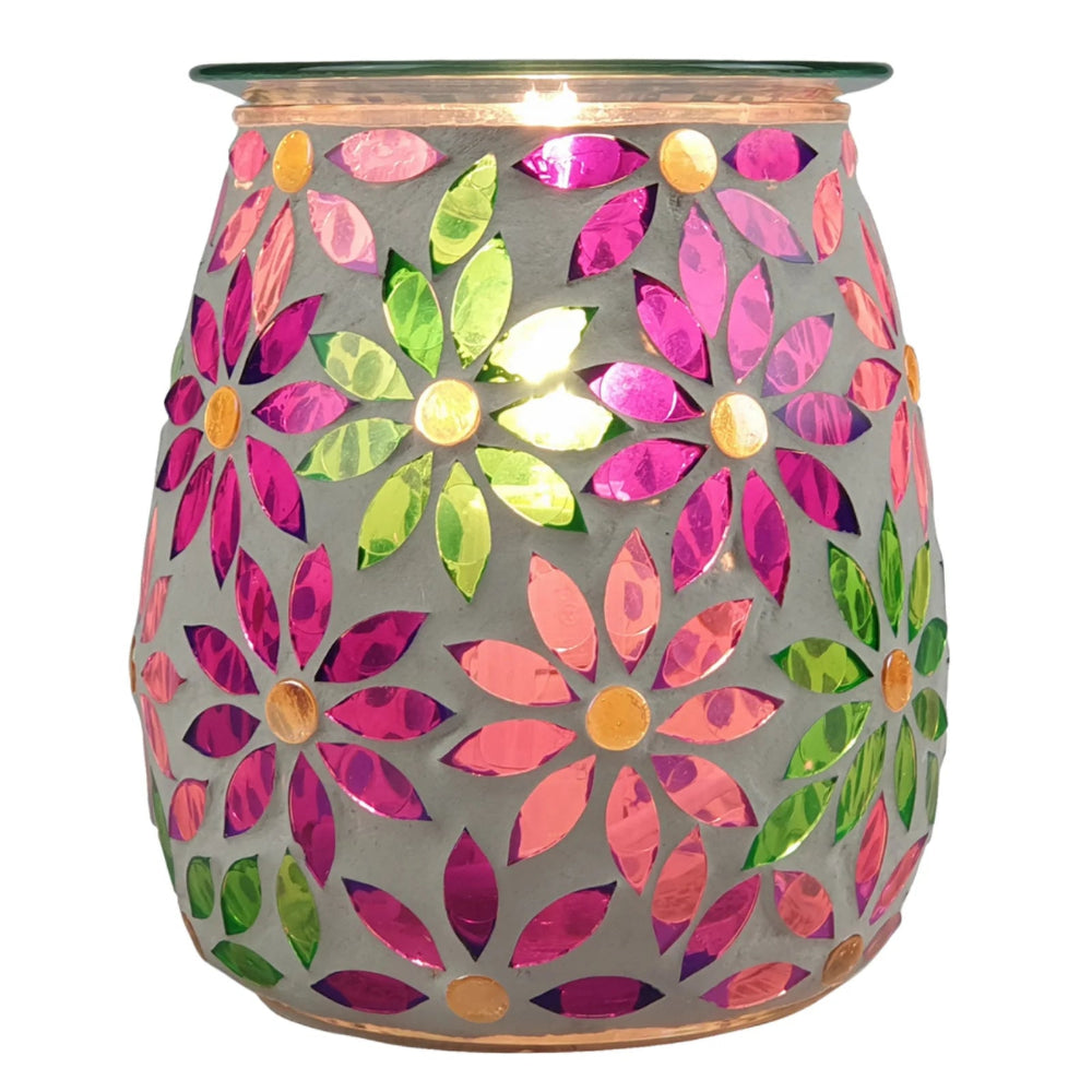 Electric Wax Burner Mosaic Glass - Pretty Petals