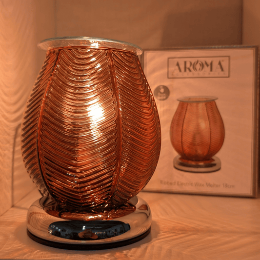 Electric Wax Melt Burner Touch - Ribbed Amber Lustre