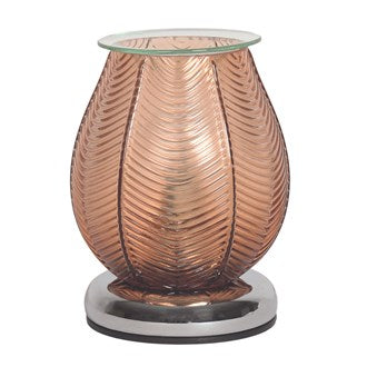 Electric Wax Melt Burner Touch - Ribbed Amber Lustre