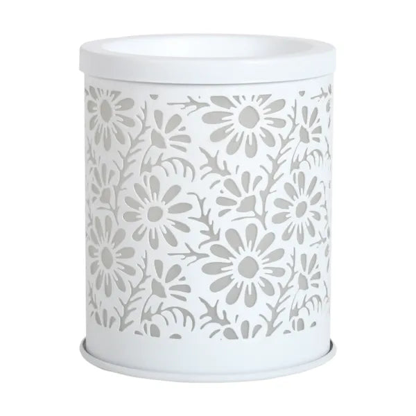 Electric White Daisy Silhouette Wax Melt Warmer