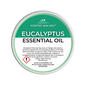 A round tub of Scents & Scentsibility Scented Wax Melt Eucalyptus Essential Oil, featuring a green and white label with product details and a warning symbol.