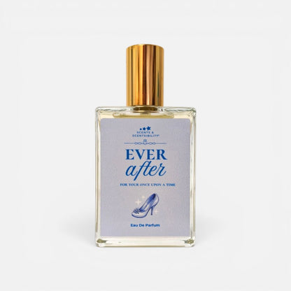 Perfume bottle labeled 'Ever After' on a white background