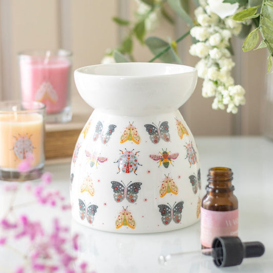 Floral Bug Print Wax Melt and Oil Burner