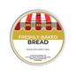 Scented wax melt container labeled 'Freshly-Baked Bread' by Barrie's Bakehouse on a green background