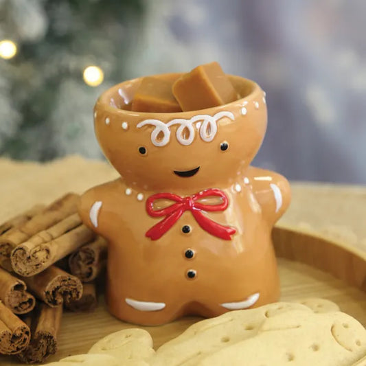 Gingerbread Wax Melt and Oil Burner surrounded by festive food