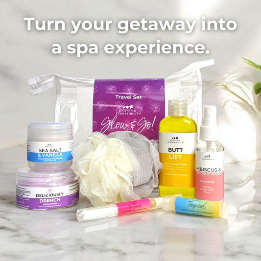 Glow & Go! Spa Travel Set – Mini Spa Toiletries for Travel