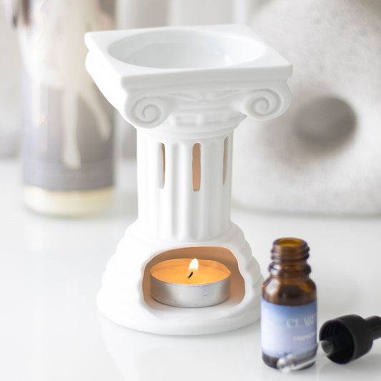 Greek Column Oil Burner and Wax Melt Warmer
