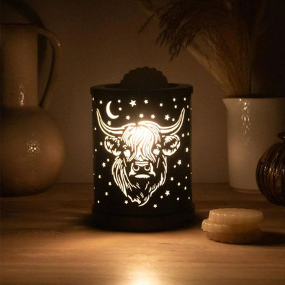 Highland Cow Aroma Lamp Wax Melt Warmer dark light