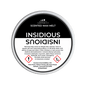 Scented wax melt container with 'Insidious' label on a green background