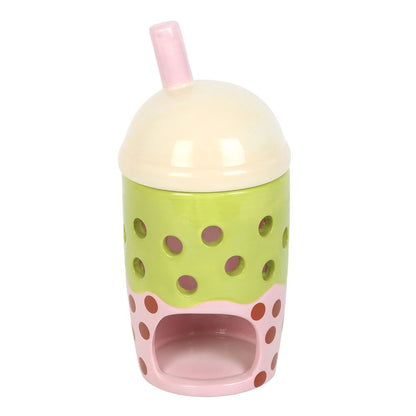 Kawaii Bubble Tea Oil Burner & Wax Warmer lid on white background
