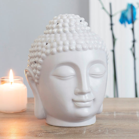 Large Buddha Wax and Oil Burner - Grey