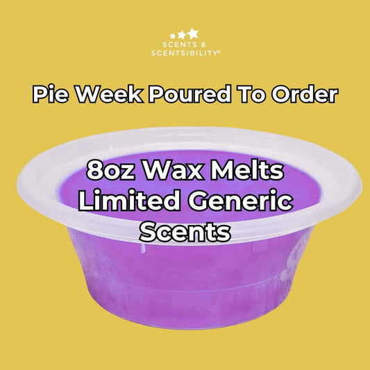 8oz Limited Generic Scents Wax Melts Pie Week 2026 Poured to Order