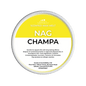 Scented wax melt container labeled 'NAG Champa' on a green background