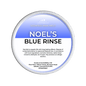 Scented wax melt container labeled 'Noel's Blue Rinse' with blue and white design.