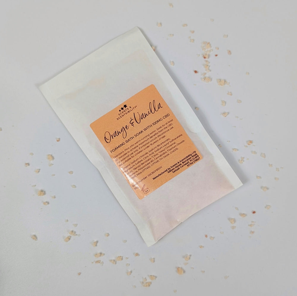 Orange & Vanilla CBD Foaming Bath Soak 100mg
