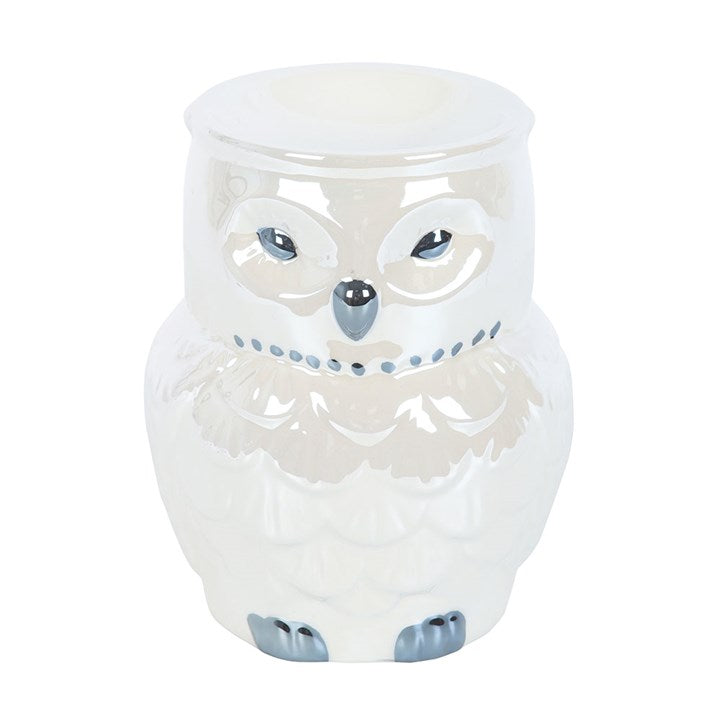 Owl Iridescent Oil Burner & Wax Warmer white background