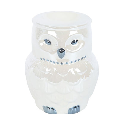 Owl Iridescent Oil Burner & Wax Warmer white background