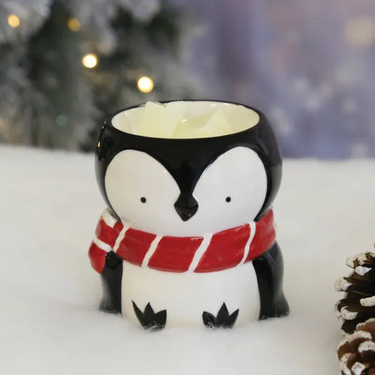 Penguin Wax Melt and Oil Burner  in snowy scene