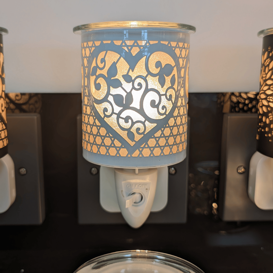 Wax Melt Burner Plug In - Heart White