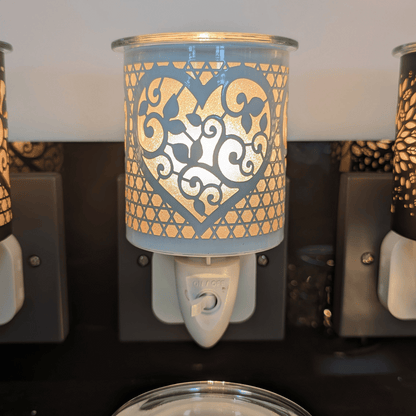 Wax Melt Burner Plug In - Heart White