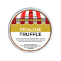 Scented wax melt container labeled 'Praline Truffle' from Barrie's Bakehouse on a green background