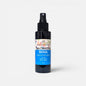 A black plastic spray bottle of 'Saltwater Soul' room and linen spray by 'Made For Summer', featuring a blue and white label, set against a plain light gray background.