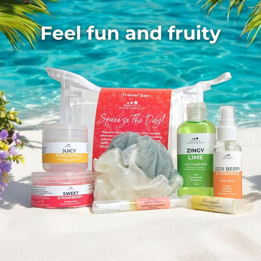 Squeeze The Day! Fruity Travel Set – Mini Holiday Toiletries