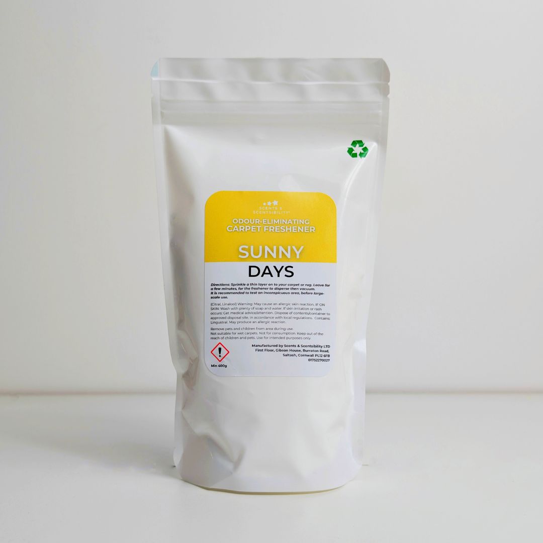 Packaged product labeled 'Sunny Days' on a white background