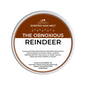Scented wax melt container labeled 'The Obnoxious Reindeer' on a green background